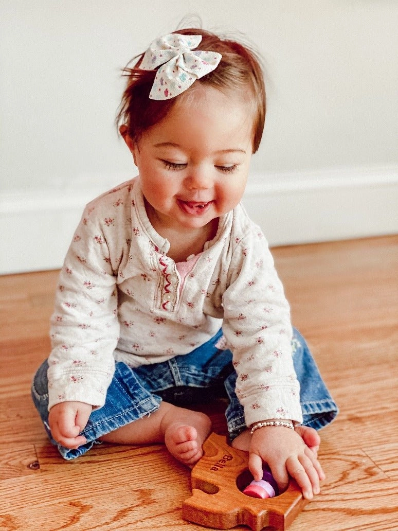 Rhode Island State Wooden Baby Rattle