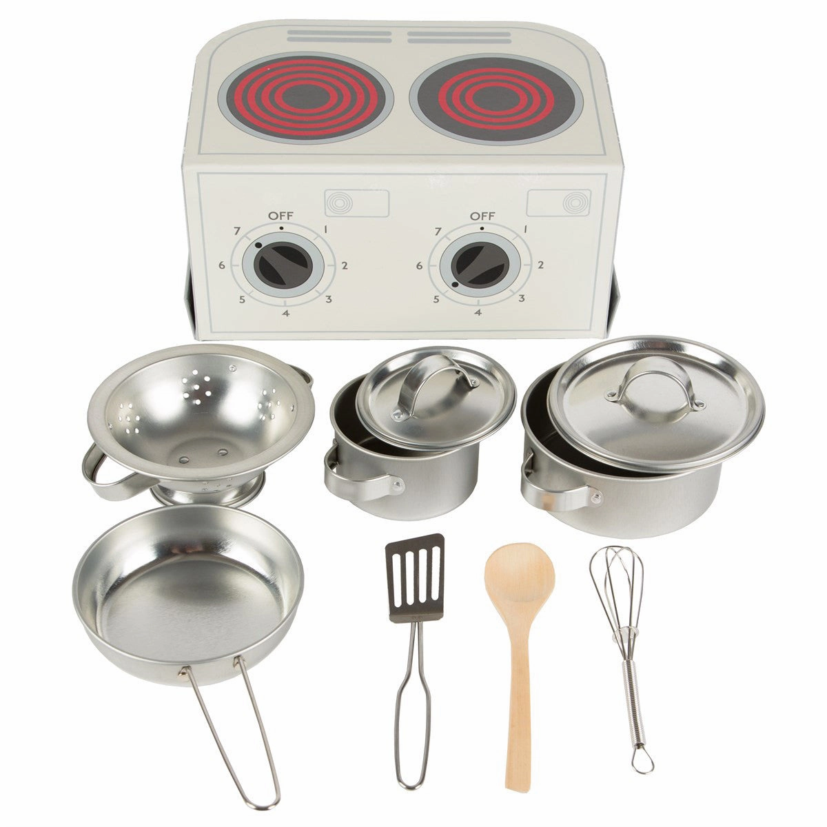 RJB Stone Grey Stars Kids Kitchen Cooking Box Set