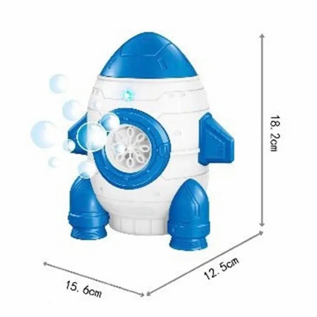 Rocket Bubble Maker Machine with 8 Holes Light For Kids