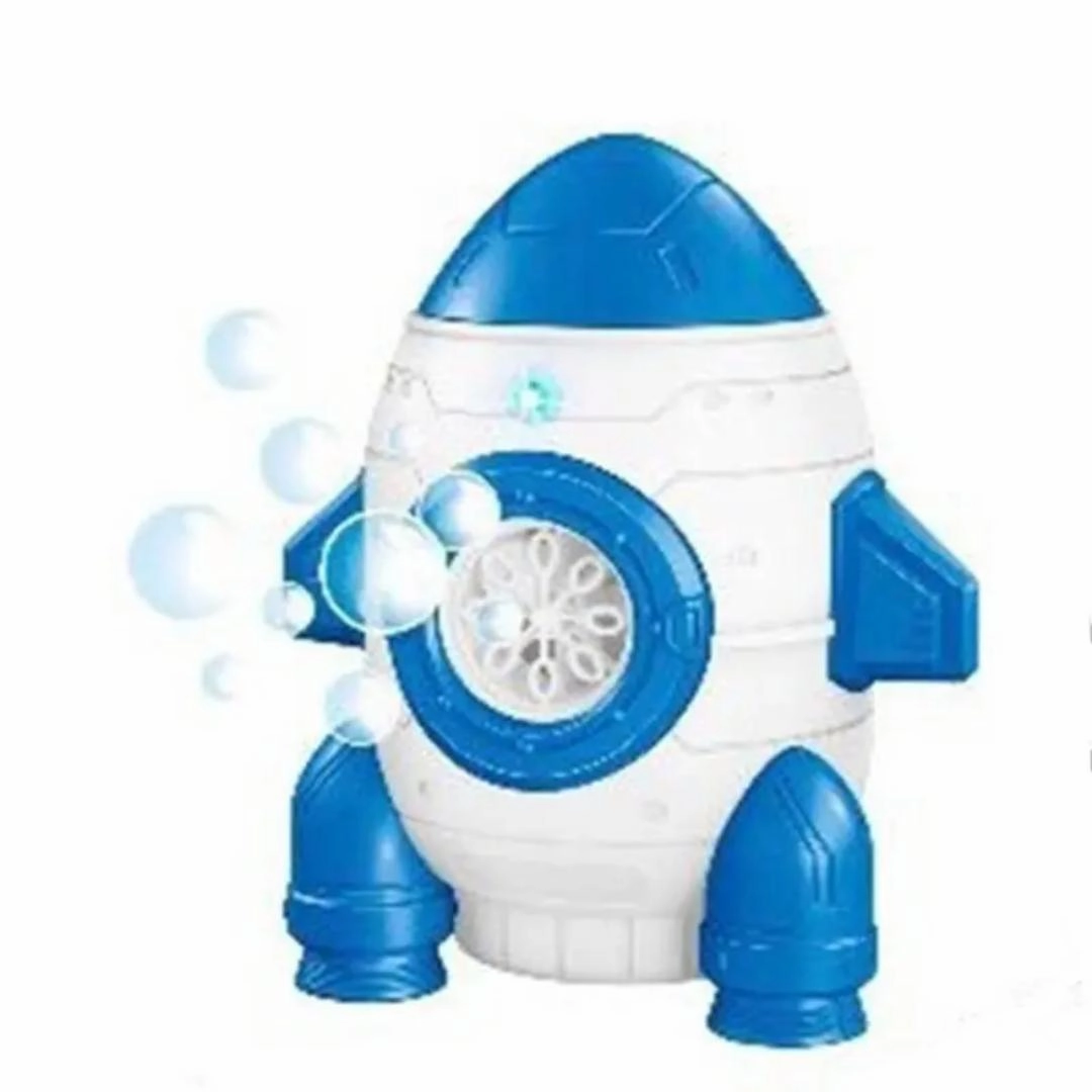 Rocket Bubble Maker Machine with 8 Holes Light For Kids