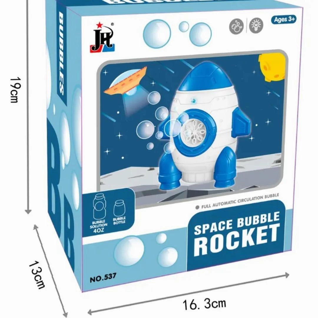 Rocket Bubble Maker Machine with 8 Holes Light For Kids