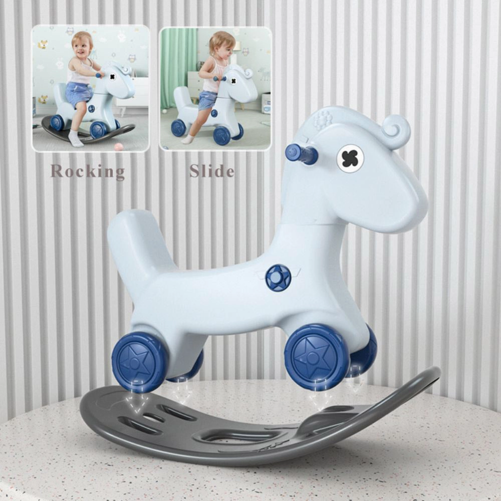 Rocking Multifunctional Horse For Kids, My Baby Pony 2-in-1 Rocking Horse Walker Toy - (Multicolour)