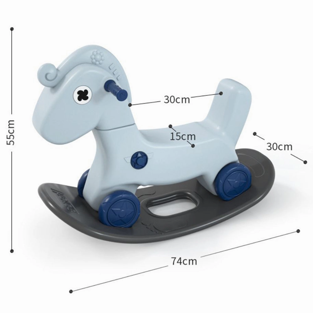 Rocking Multifunctional Horse For Kids, My Baby Pony 2-in-1 Rocking Horse Walker Toy - (Multicolour)