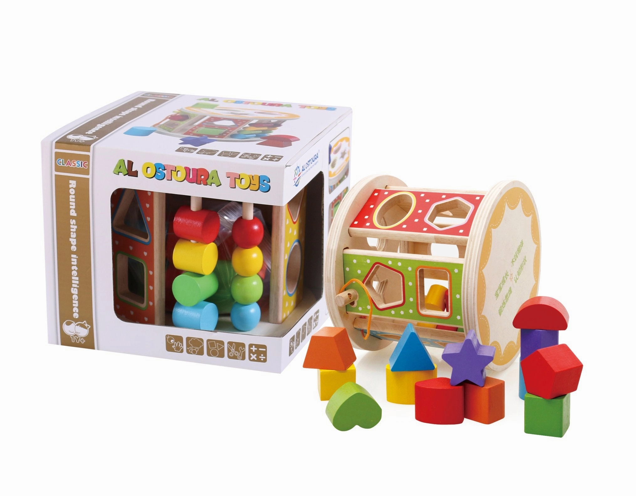 Round Shape Intelligence wooden toy