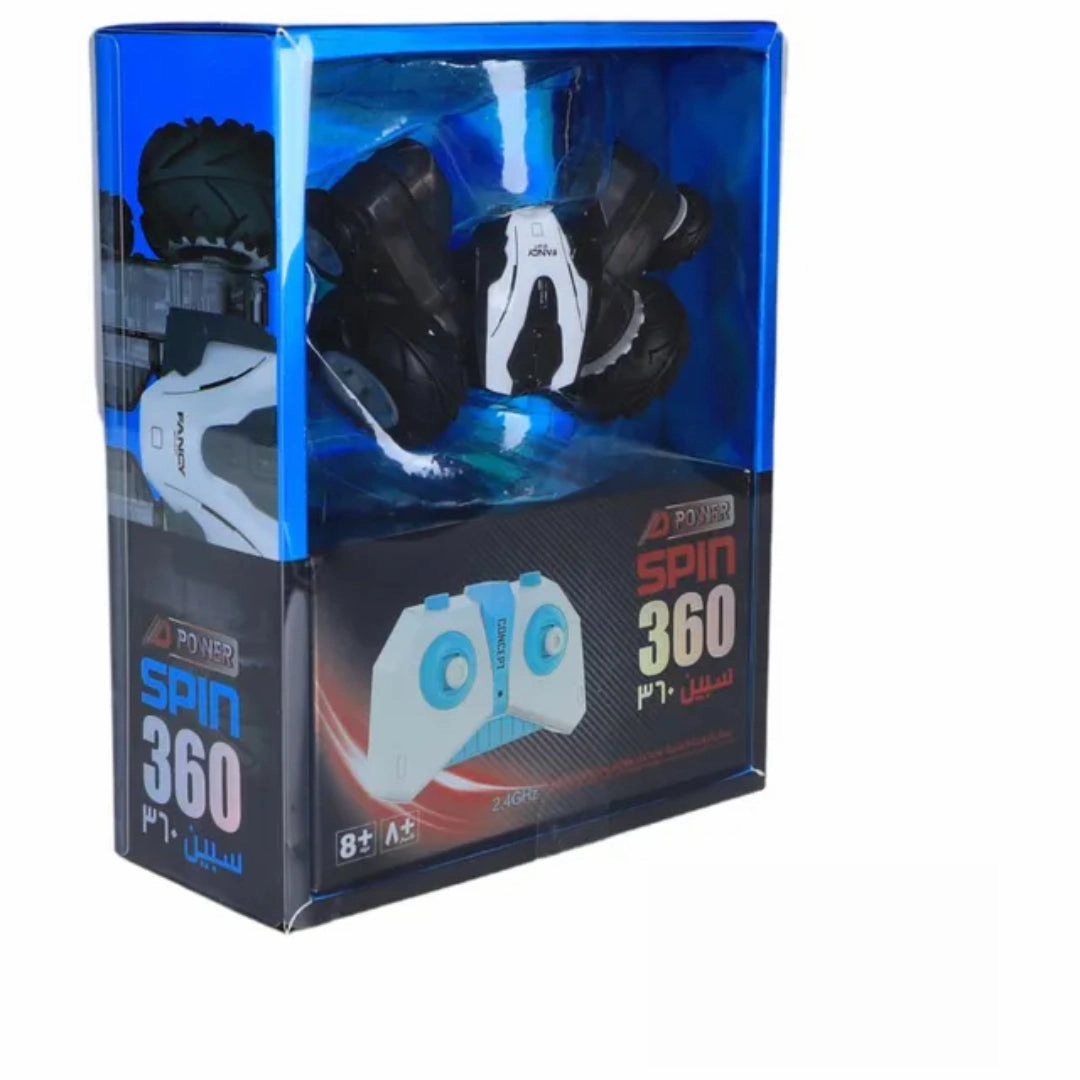 Sam Toys-  2.4GHz Remote Control Mini Stunt Car - Black and Blue