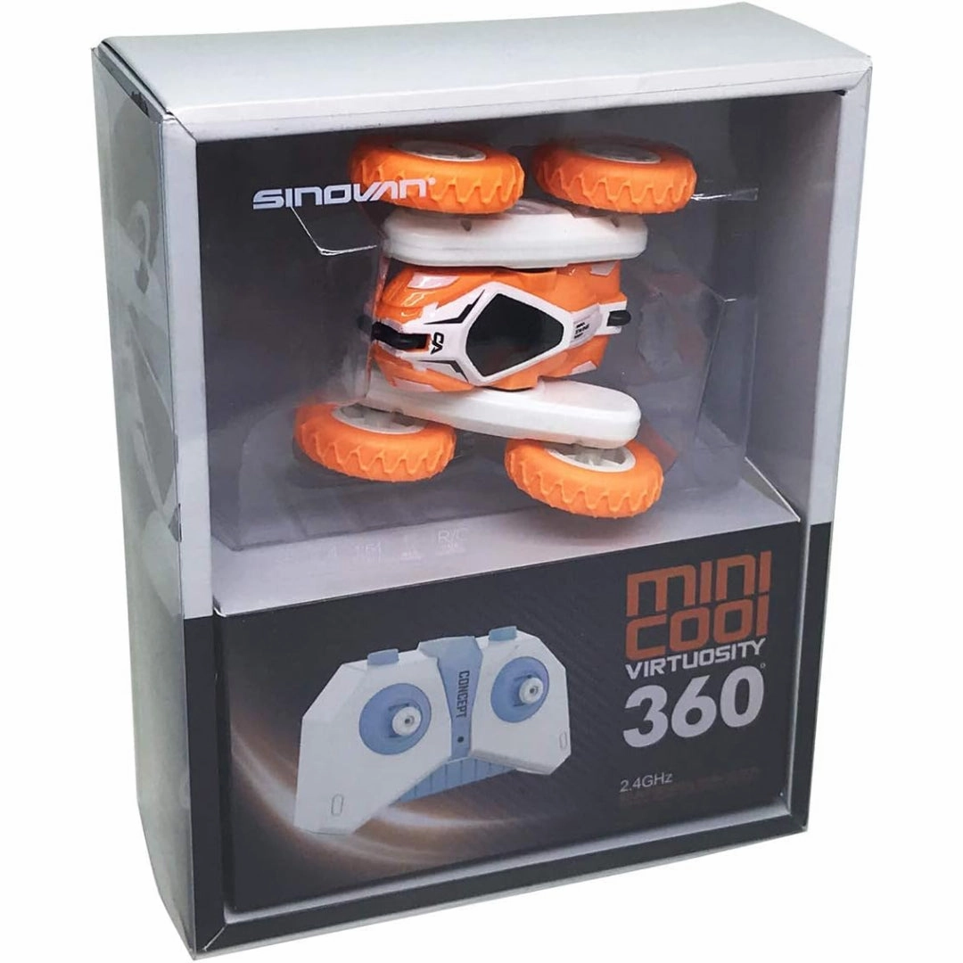 Sam Toys - Mini Rc Cool Virtuosity 360 Stunt 2 4 Ghz Car Swing Orange