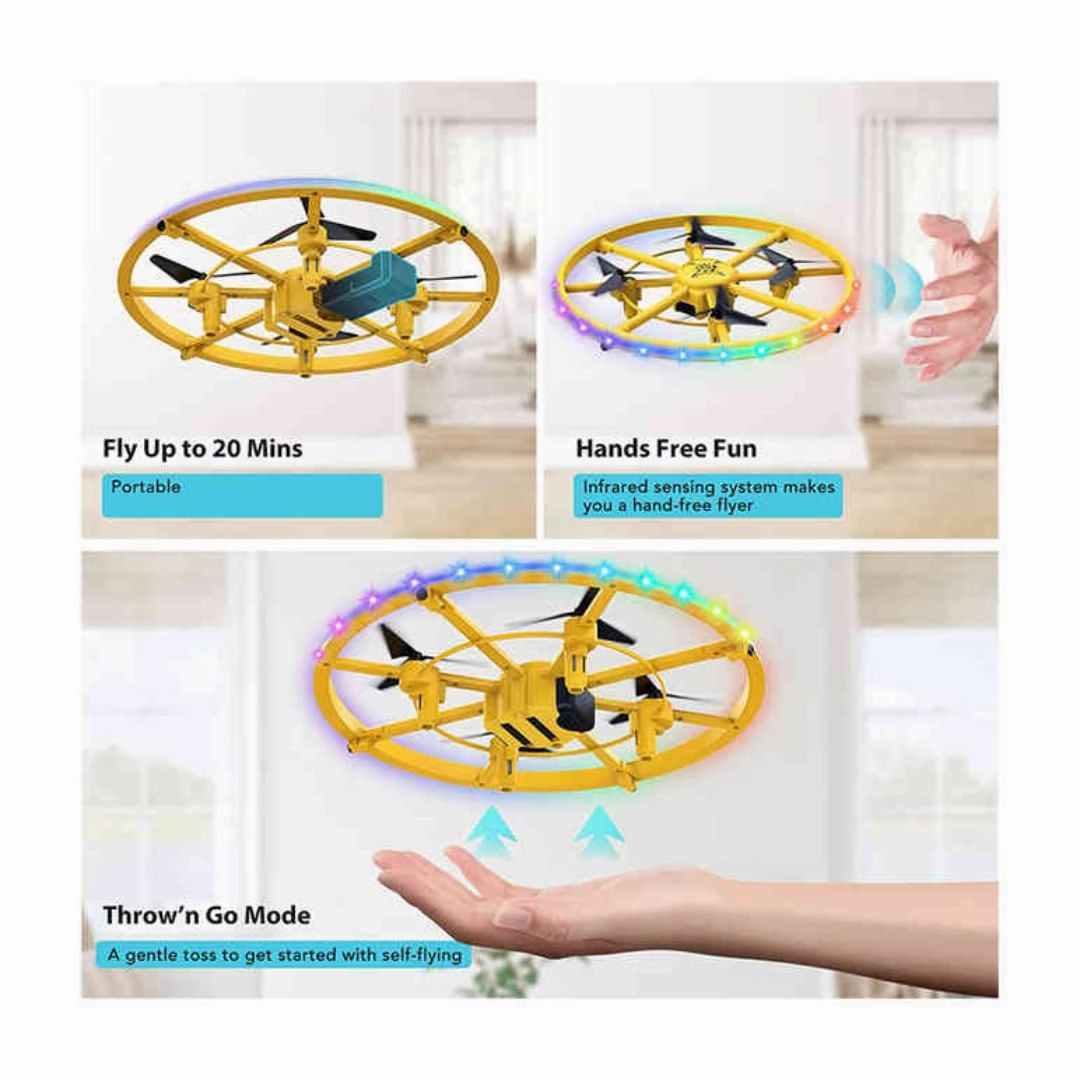 SAM TOYS - RC Light D Flyer Drone With Lighting 360 Degree Stunt For Kids