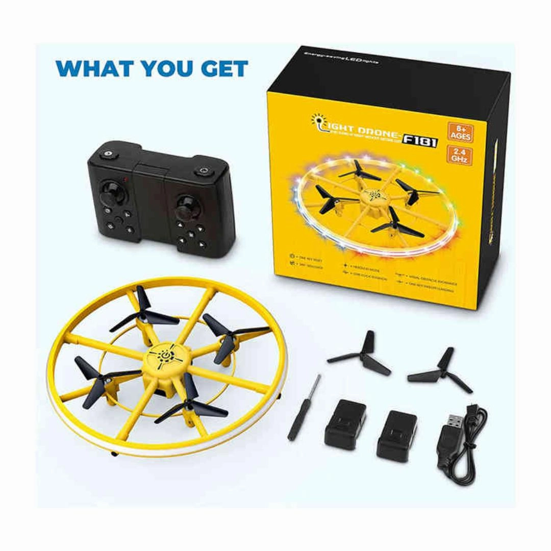 SAM TOYS - RC Light D Flyer Drone With Lighting 360 Degree Stunt For Kids
