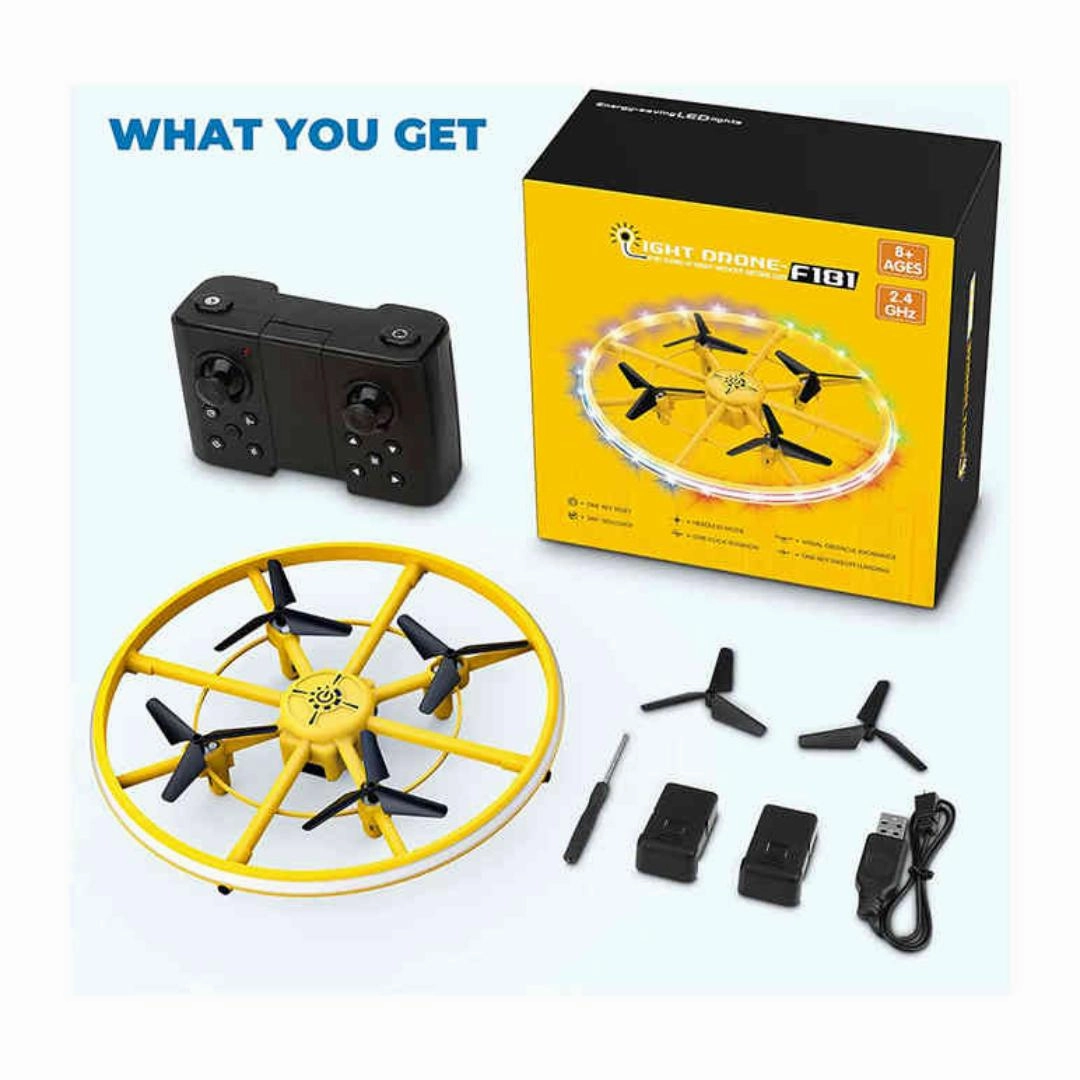 SAM TOYS - RC Light D Flyer Drone With Lighting 360 Degree Stunt For Kids