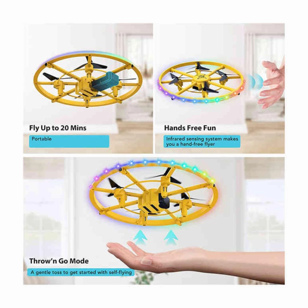 SAM TOYS - RC Light D Flyer Drone With Lighting 360 Degree Stunt For Kids
