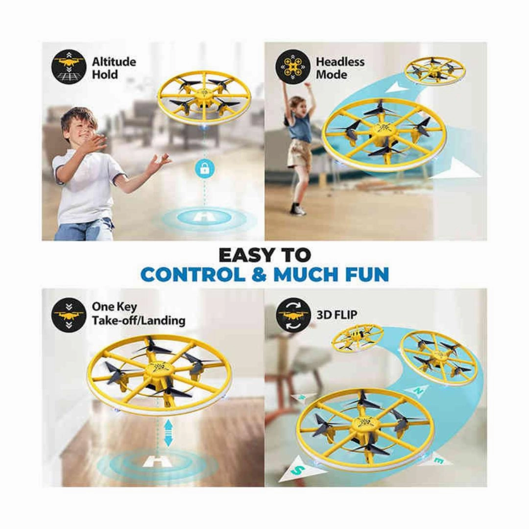 SAM TOYS - RC Light D Flyer Drone With Lighting 360 Degree Stunt For Kids