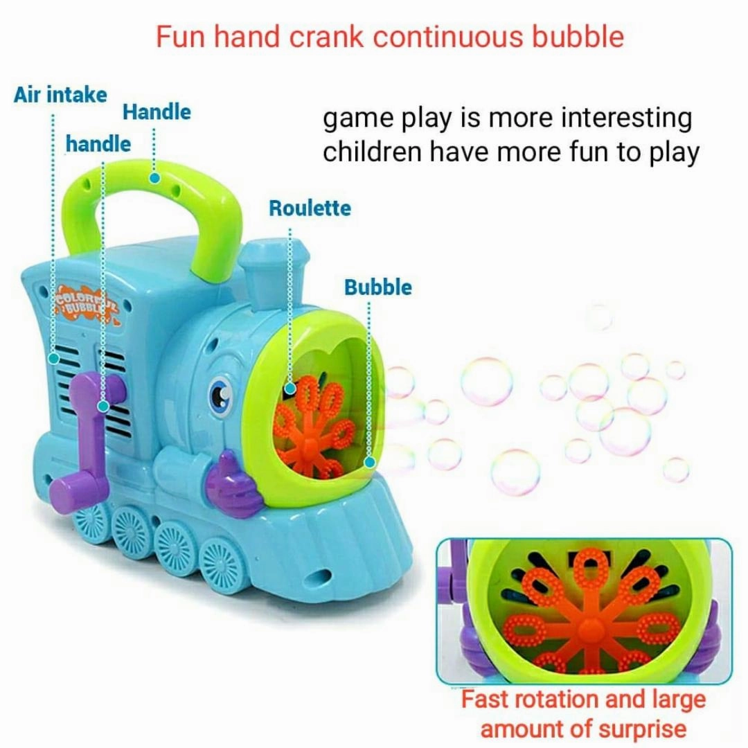 Sam Toys Bubbles Manual Fun Train Bubble Machine For Kids