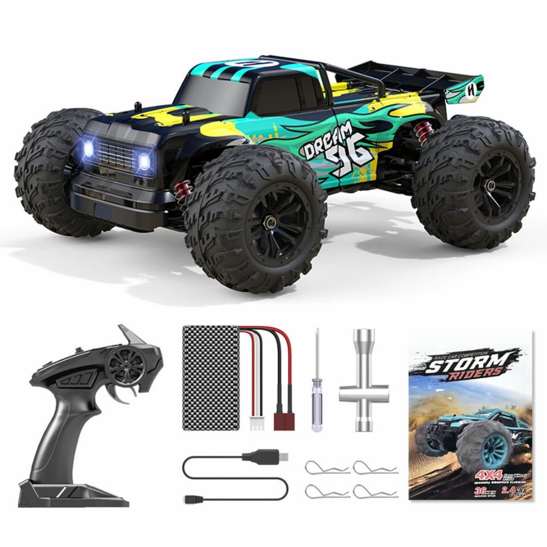 Sam Toys- Electric All Terrain Vehicle High Speed RC 1:16 Car Hobby Line Assorted Multicolour