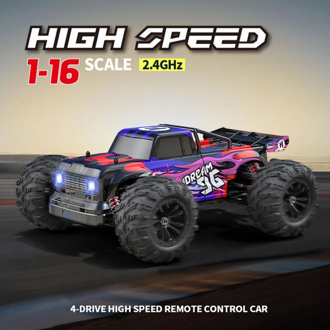 Sam Toys- Electric All Terrain Vehicle High Speed RC 1:16 Car Hobby Line Assorted Multicolour