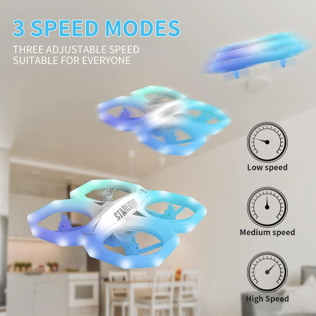 Sam Toys RC Drone Light Hawk Stunt Flyer with High Speed Rotation, Headless Mode, Quadcopter
