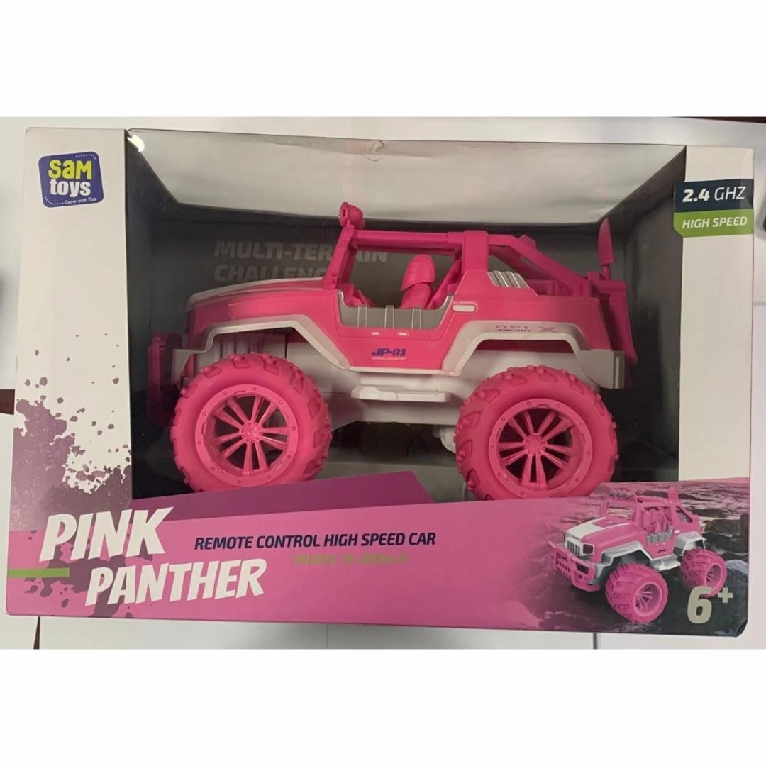 Sam Toys Remote Control 1:12 Pink Monster Truck , with Rechargeable Battery