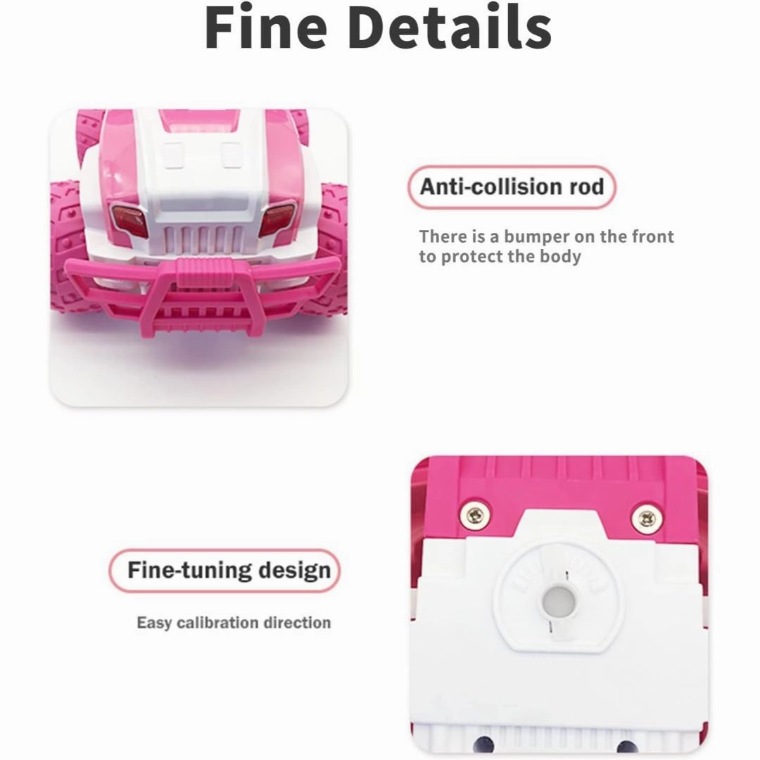 Sam Toys Remote Control 1:12 Pink Monster Truck , with Rechargeable Battery