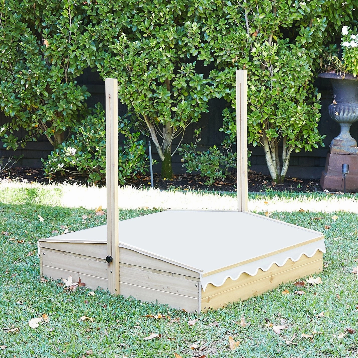Sand Pit w/ Adjustable Canopy & Bench Seating - Preorder