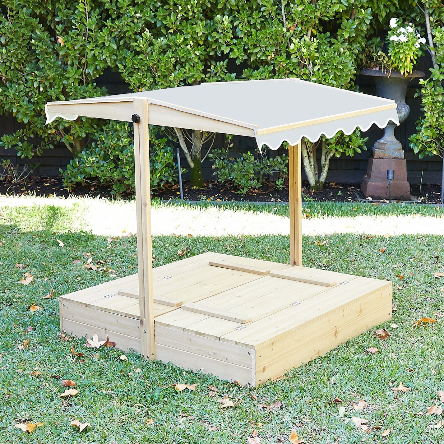 Sand Pit w/ Adjustable Canopy & Bench Seating - Preorder