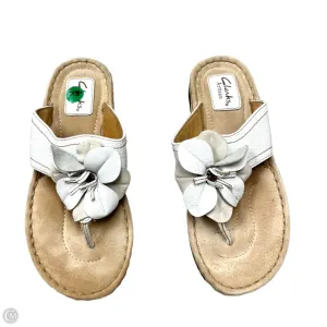 Sandals Flip Flops By Clarks In White, Size: 7.5 clarks