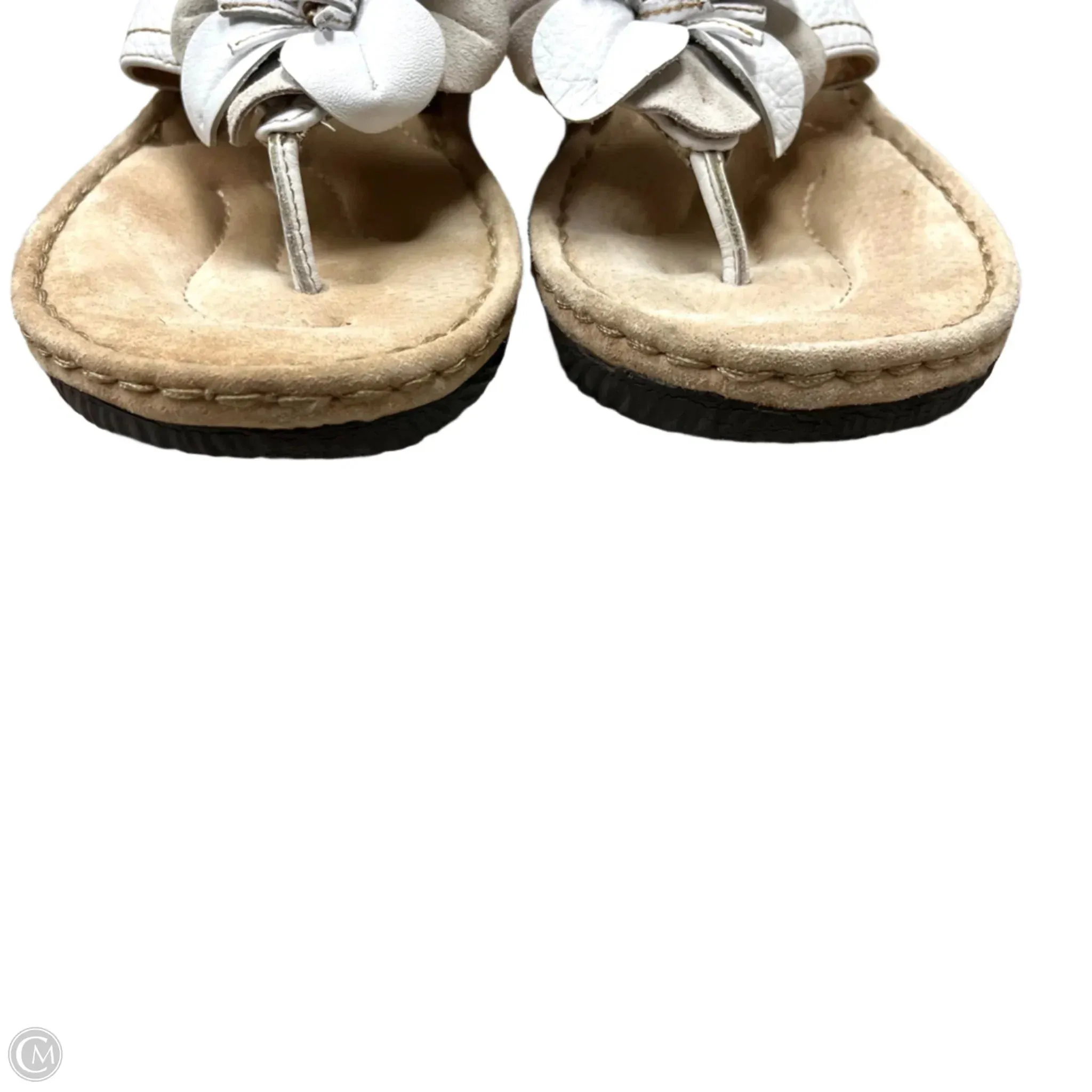Sandals Flip Flops By Clarks In White, Size: 7.5 clarks