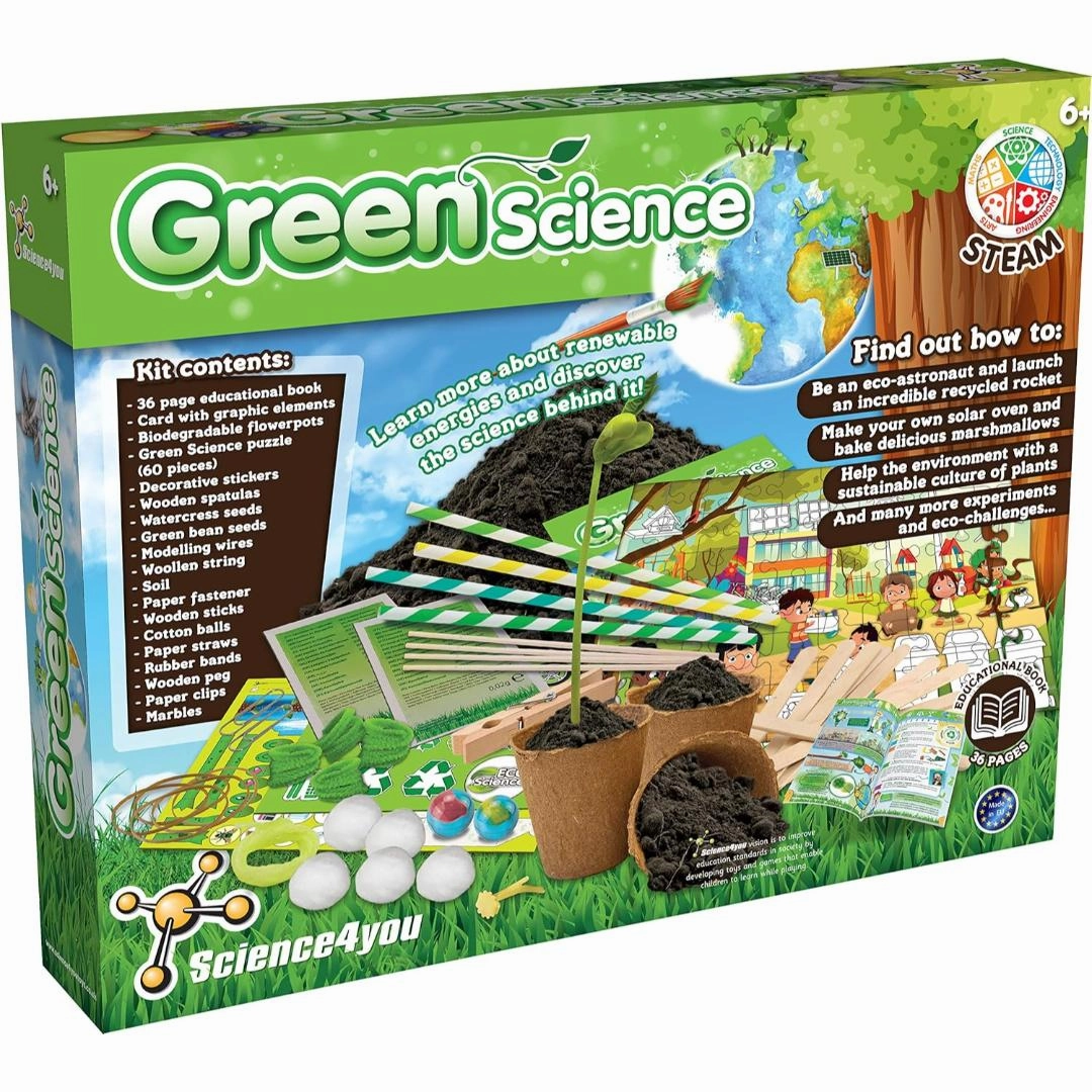 Science 4 You Green Science Kit, Science Experiments- Cress Seeds for Kids to Grow