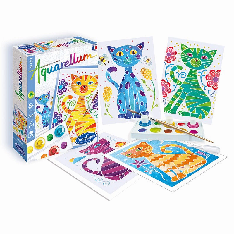 Sentosphre Aquarellum Mini - Chats 4 Planches