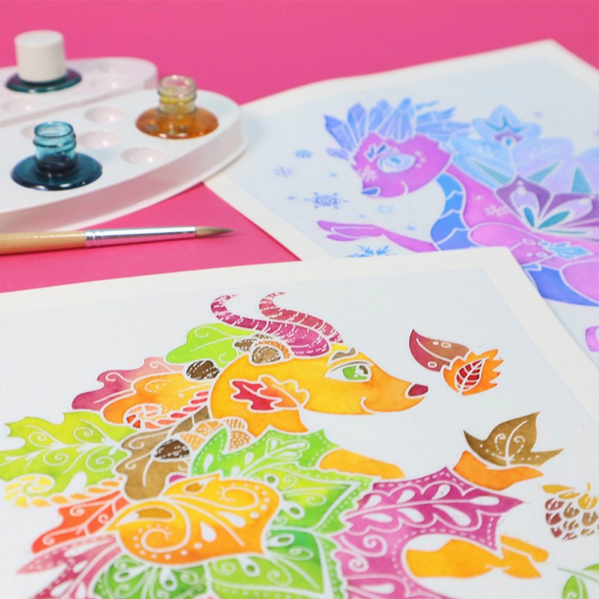SentosphreAquarellum Junior  Dragons Des 4 Saisons