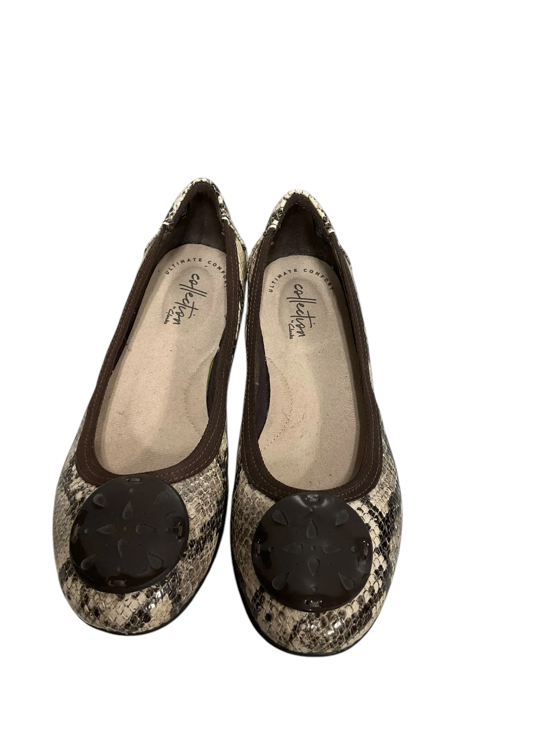 Shoes Flats By Clarks In Snakeskin Print, Size: 6 clarks