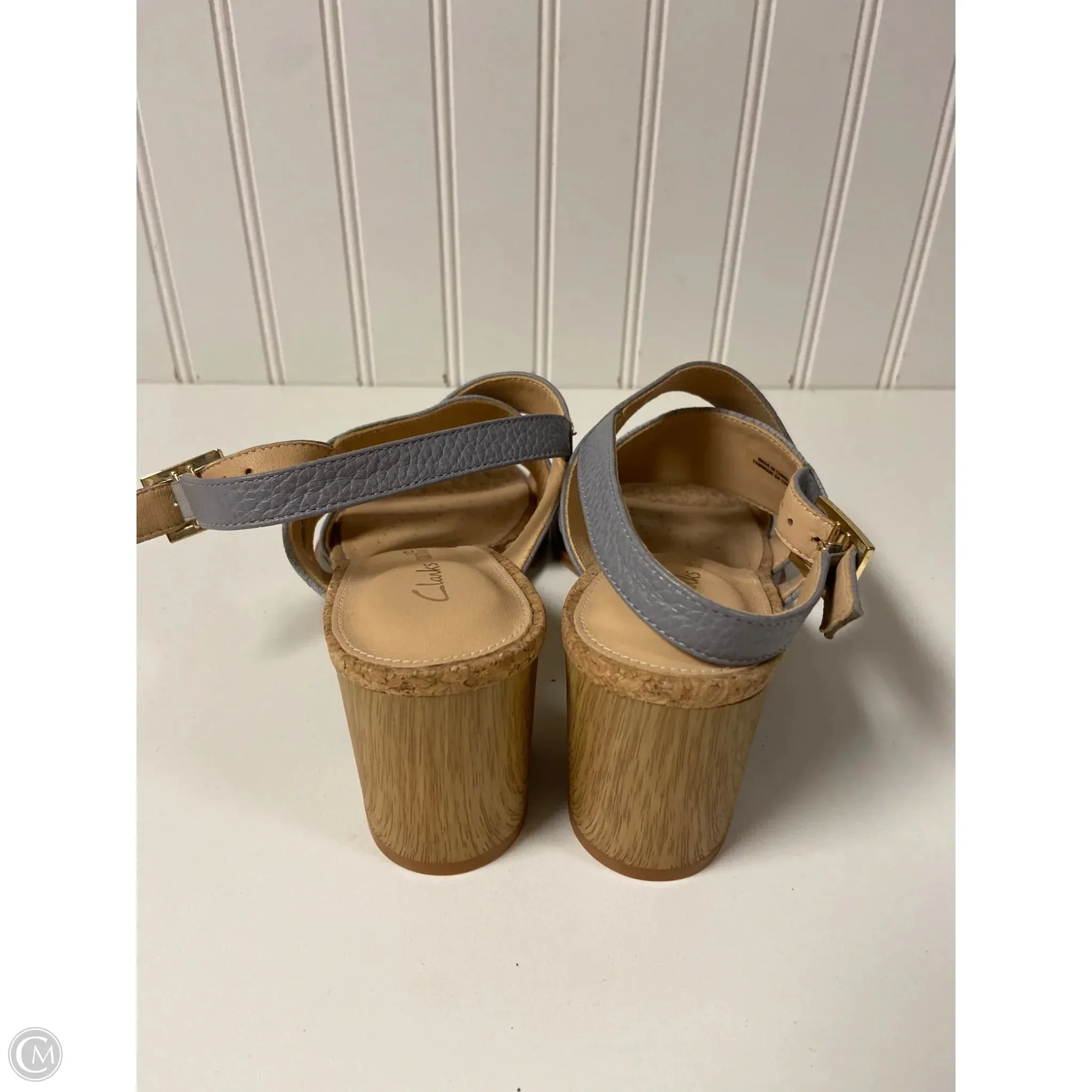Shoes Heels Block By Clarks In Grey, Size: 7 clarks