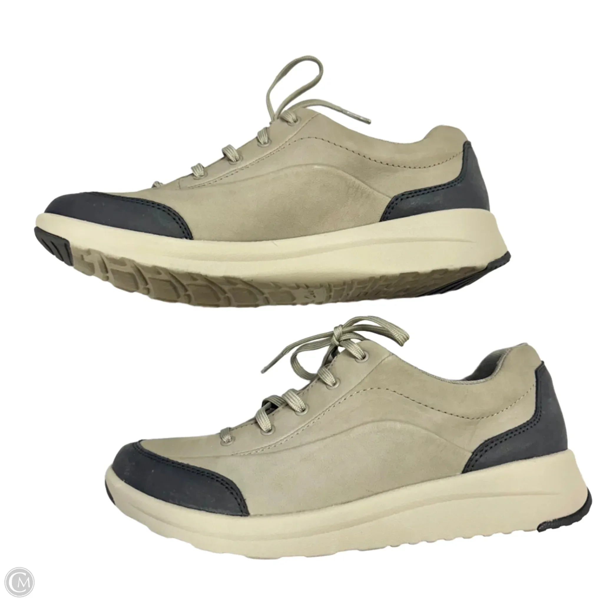 Shoes Sneakers By Clarks In Black & Grey, Size: 8.5 clarks