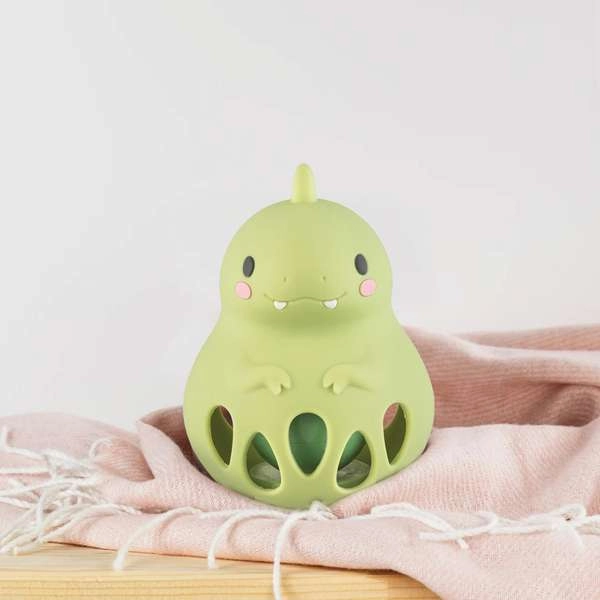 Silicone Rattle - Dino
