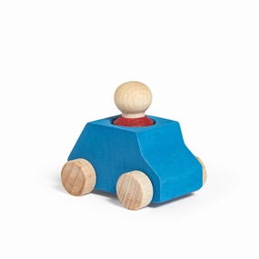 Sky wooden car with red figure