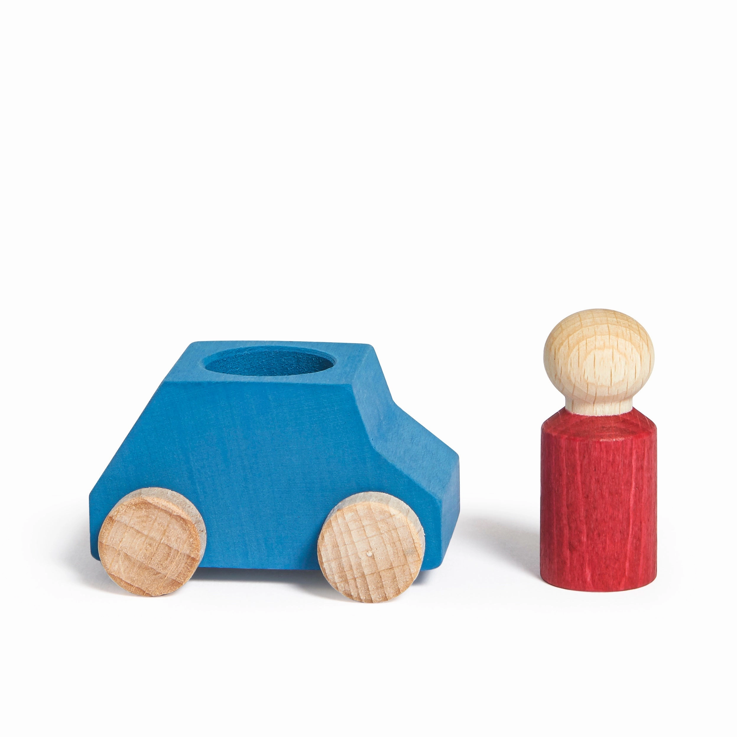 Sky wooden car with red figure