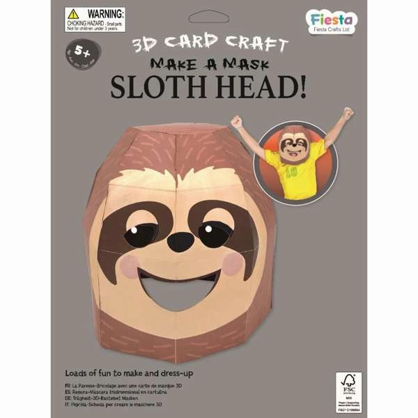 Sloth 3D Mask Card Craft Kit