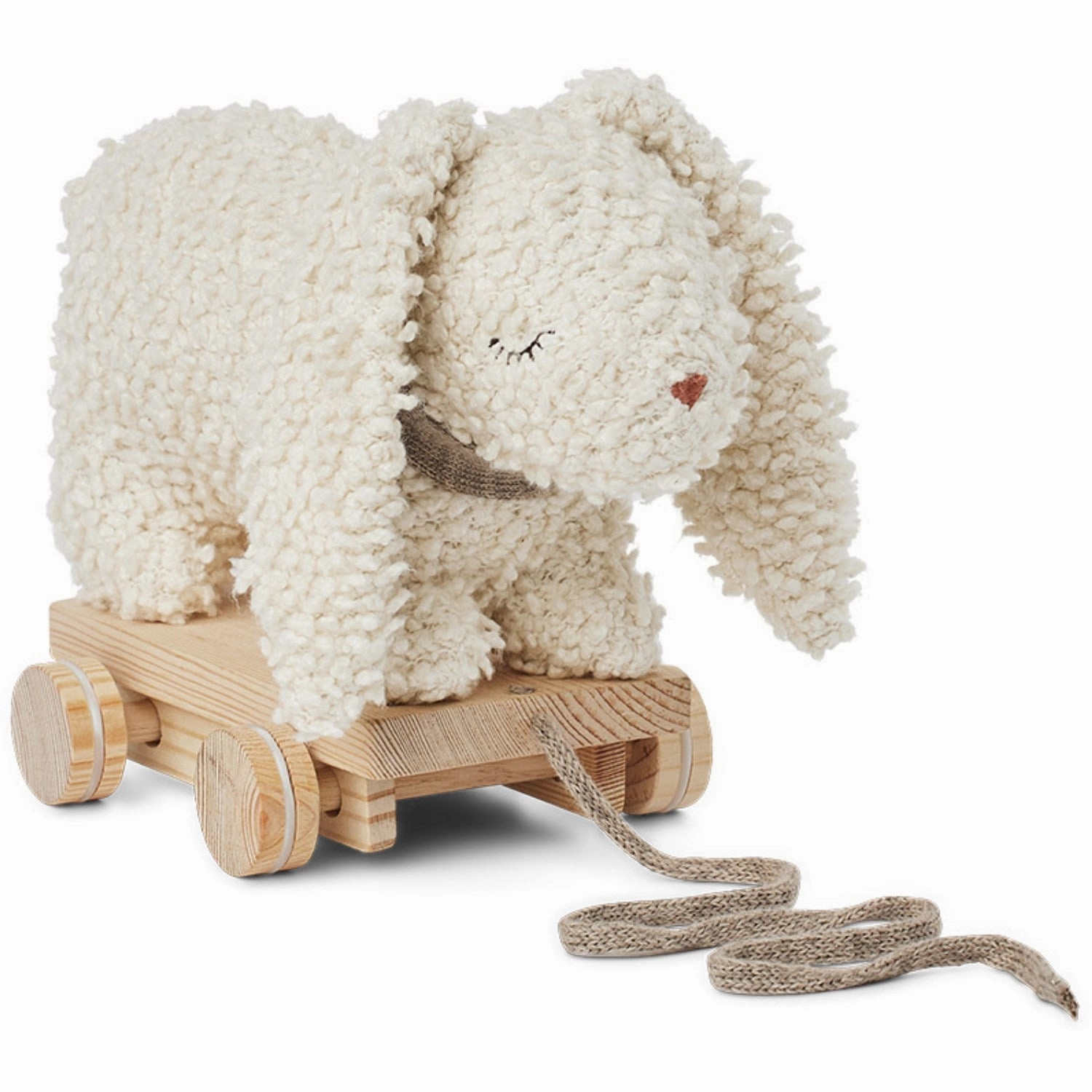 Smallstuff Off White Pull Along Rabbit