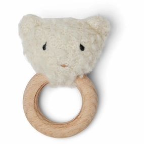 Smallstuff Off White Rattle Bear Boucl Merino Wool
