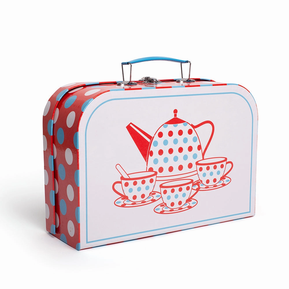 Spotted Tea Set In A Case