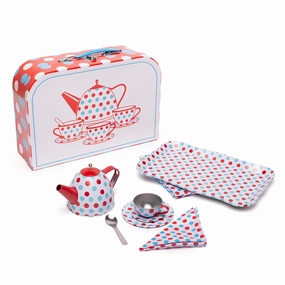 Spotted Tea Set In A Case