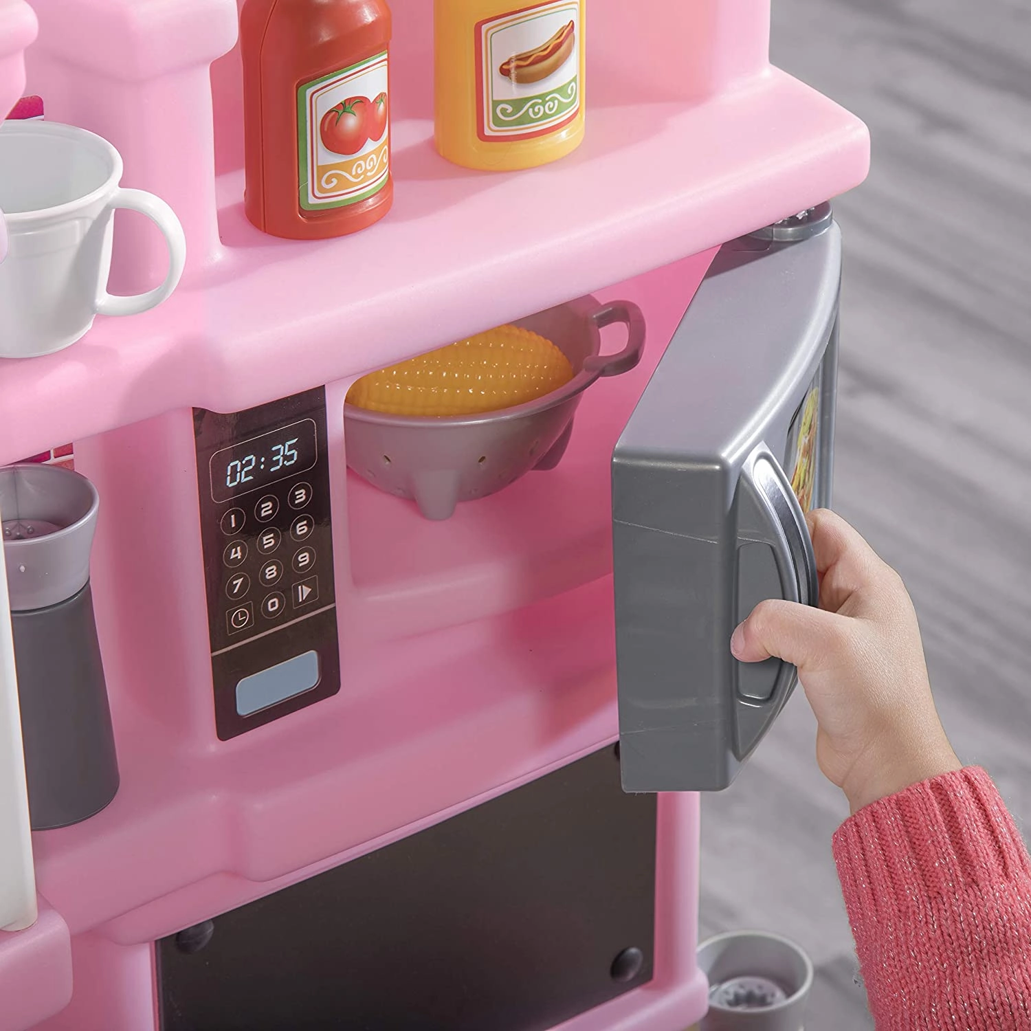 Step2 - Great Gourmet Kitchen Play Set - Light Pink kitchen for kids with 36-piece accessory set