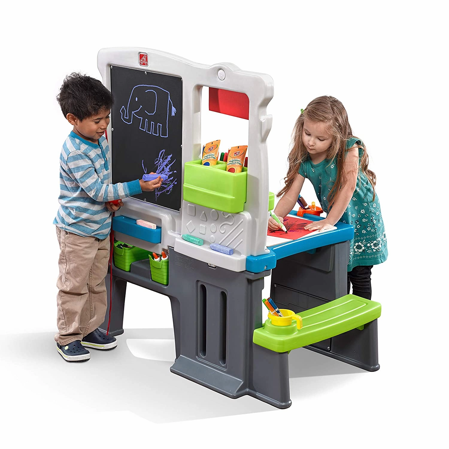 Step2 Great Creations Art Centre (3  Years), Multicolor Play Set for kids ,drawing and writing study table ,educational toy set, multiple use