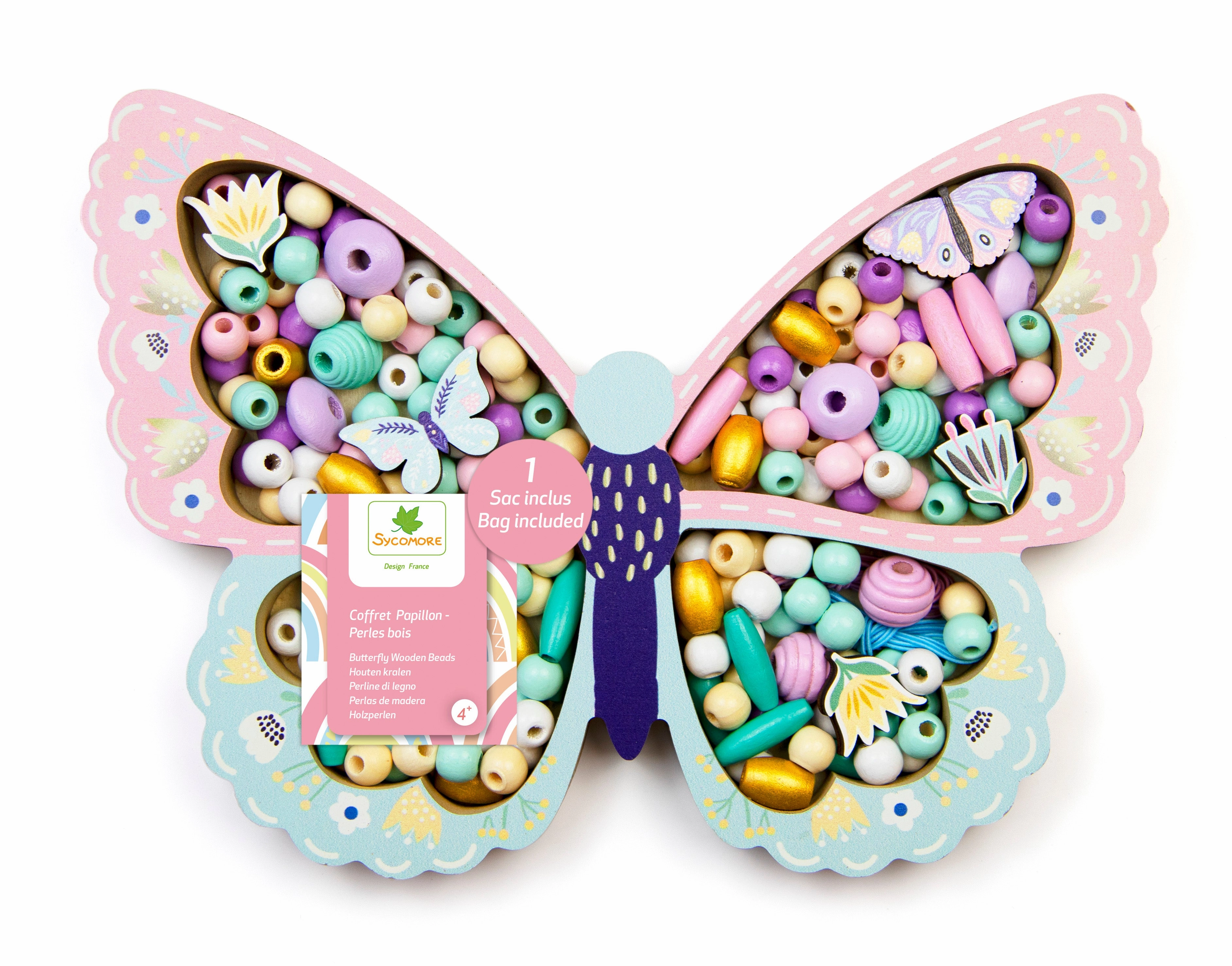 Sycomore Butterfly Wooden Beads