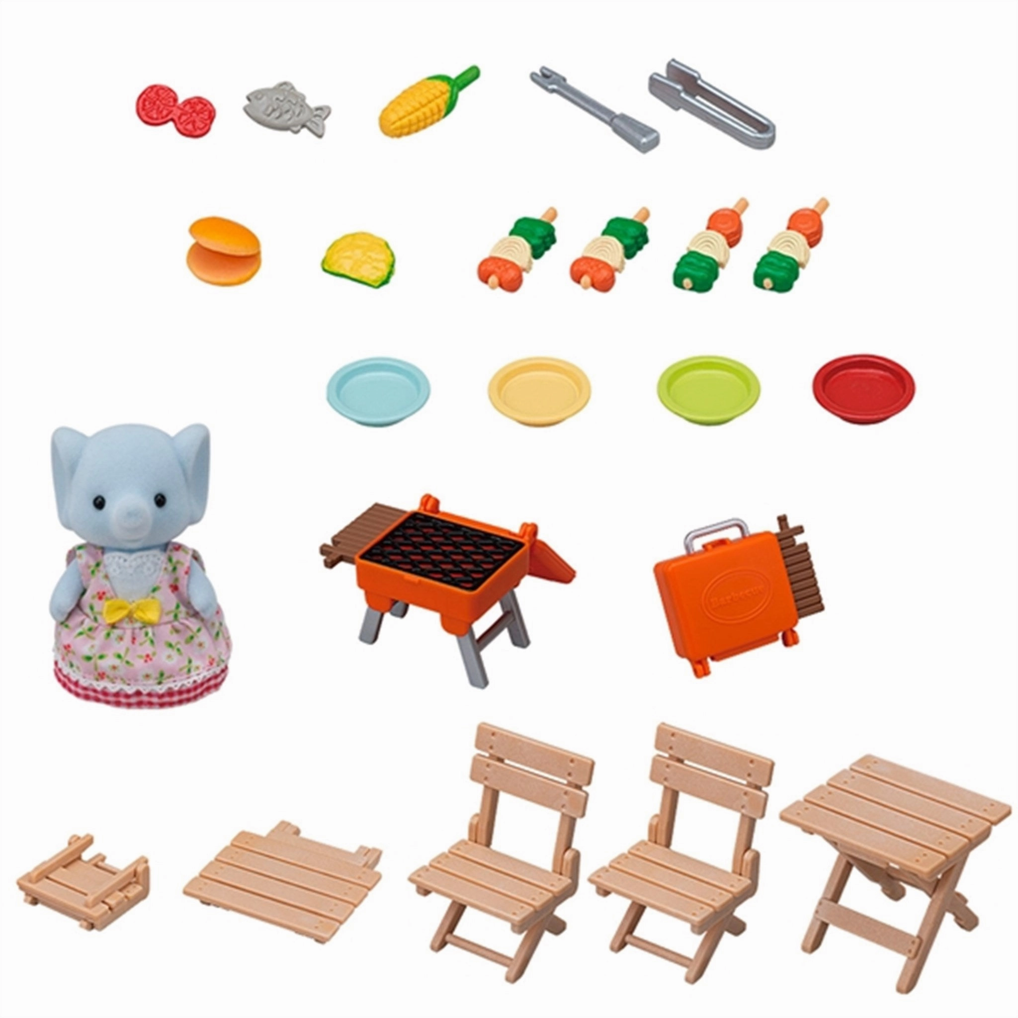 Sylvanian Families? BBQ Picnic Set Elephant Girl