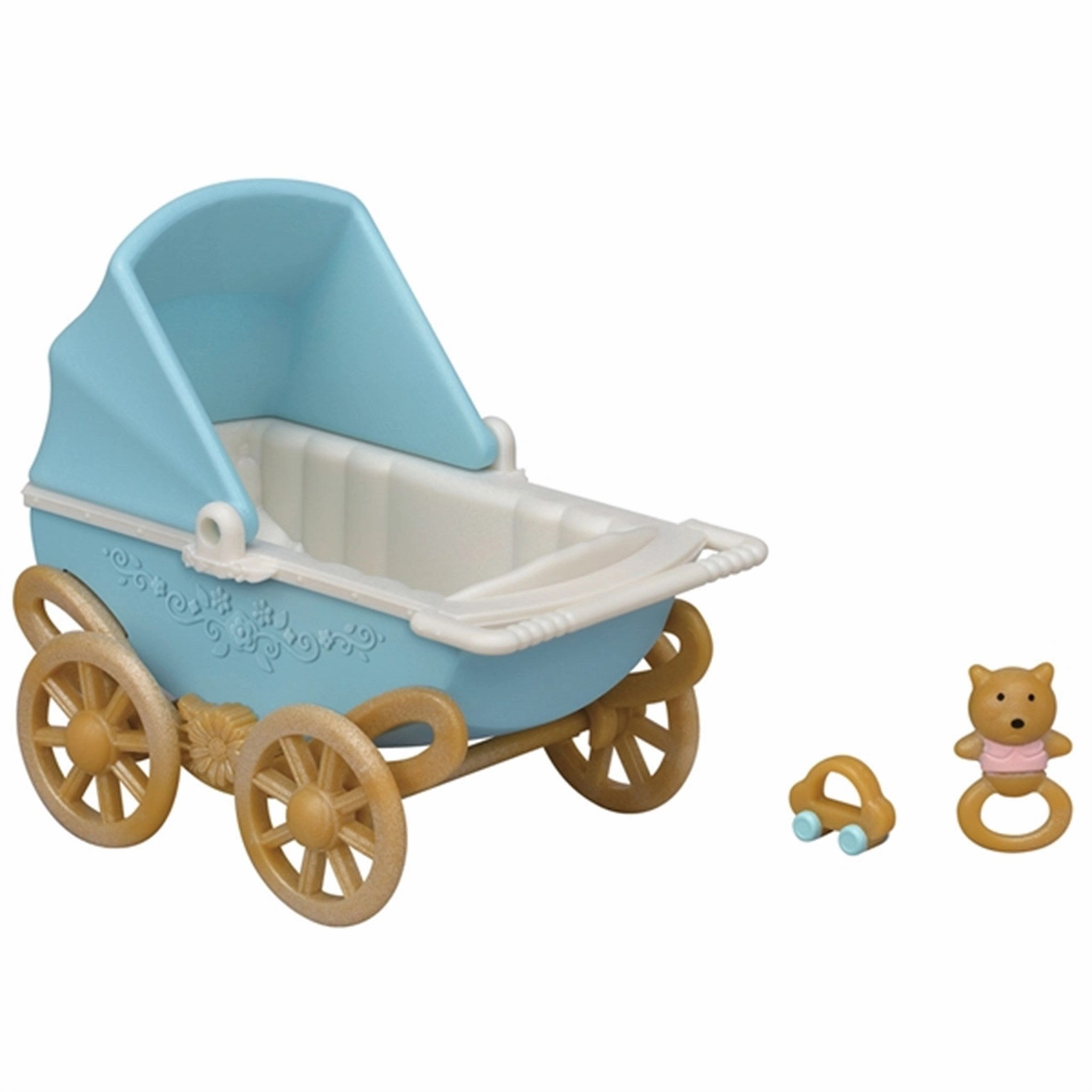 Sylvanian Families? Chocolate Rabbit Twins Set (New Pram)