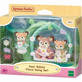 Sylvanian Families? Deer Babies - Floral Swing Set