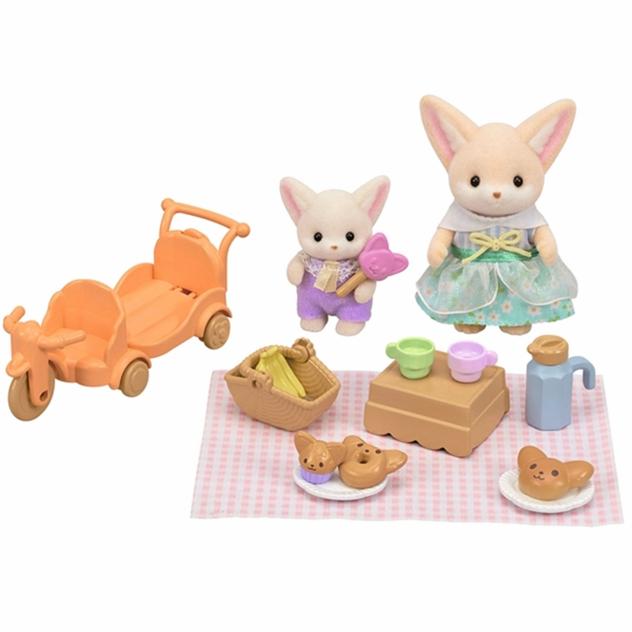 Sylvanian Families? Sunny Picnic Set - Fennec Fox Sister & Baby