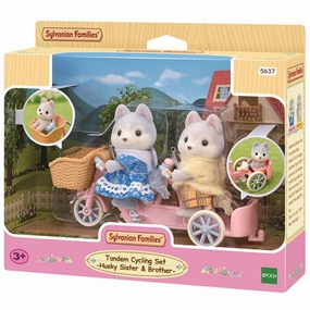 Sylvanian Families? Tandem Cycling Set Husky Sister & Brother