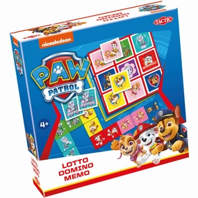 Tactic Games Paw Patrol 3 I 1 Memo, Lotto, Domino