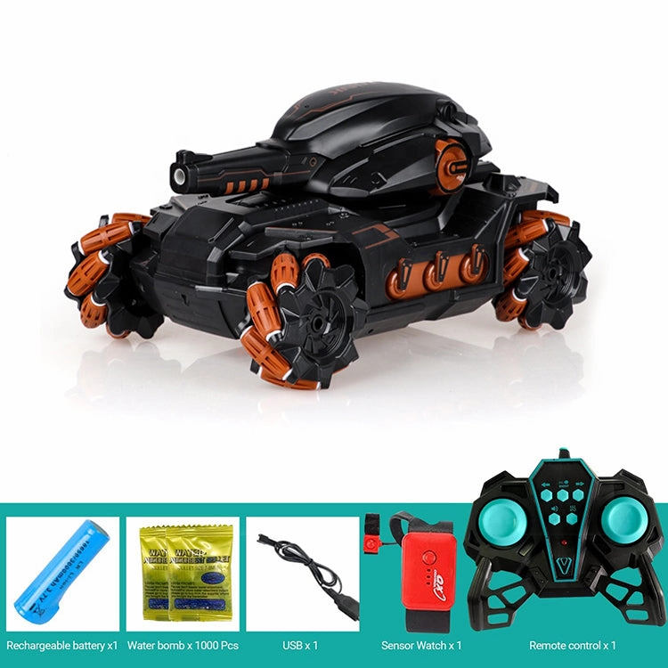 Tank Fight Water Bullet Launch 2.4G Remote Control Car 360 Degree Spin RC Car