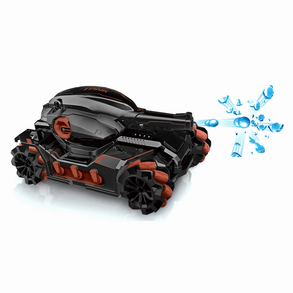 Tank Fight Water Bullet Launch 2.4G Remote Control Car 360 Degree Spin RC Car